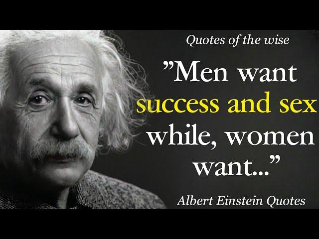 Albert Einstein Quotes About Women, Success And Life || Quotes, Aphorisms, Wise Thoughts