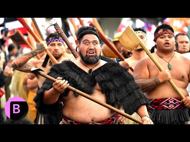 Māori Warriors Lead Thousands in New Zealand Protest