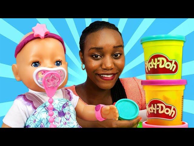 Baby Doll & Play-Doh accessories for a doll - Play baby dolls.