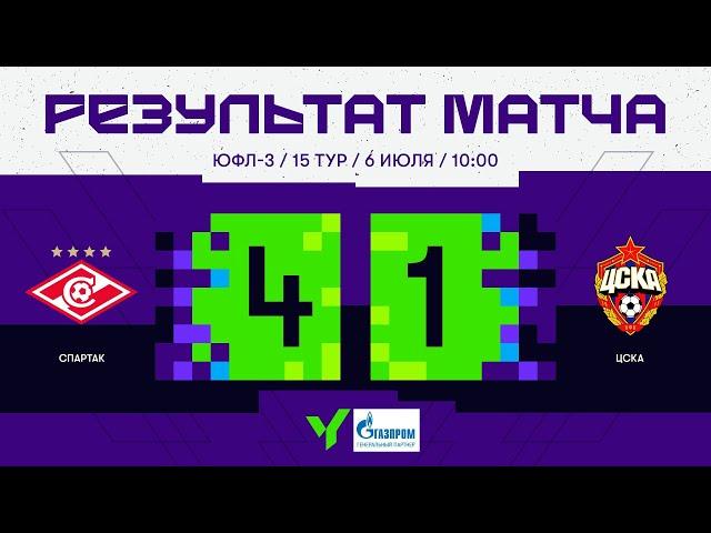 ЮФЛ-3. «Спартак» — ЦСКА. 15-й тур. Обзор матча