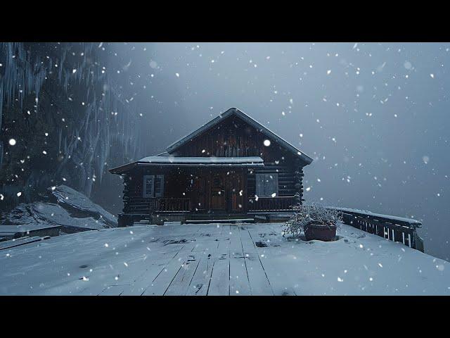 Heavy Blizzard Storm at Night┇Wind Sounds for Sleeping┇Howling Wind & Blowing Snow