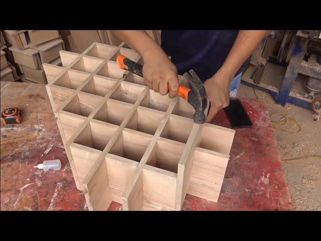 Build Wine Racks From Squares // Carpenter's Smart Woodworking Tips / DIY