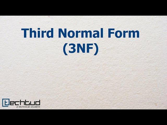 Third Normal Form | Database Management System