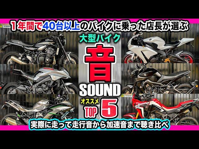 【大型バイクサウンドTOP5】40台以上試乗インプレした店長の極美音ランキング！MT-09/カタナ/ニンジャH2SXSE+/CBR1000RR/Z900RS/マフラー音/排気音/エンジン音