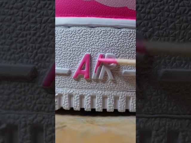 Barbie Pink Custom Air Force 1 Sneakers | "The Toothpick Trick" 