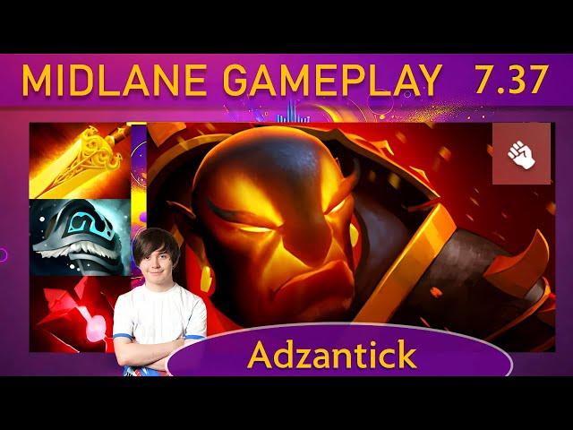 ⭐ 7.37 Adzantick Ember Spirit |KDA - 35 KP - 68%| New patch Mid Gameplay - Dota 2 Top MMR