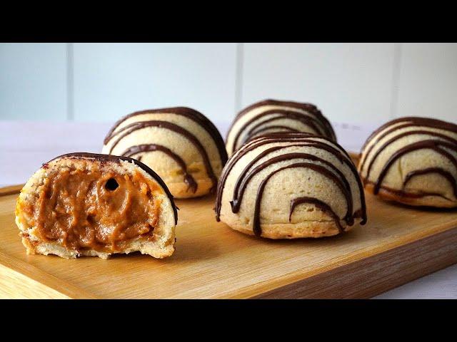 Ricetta Biscotti ripieni con Crema Pasticciera al Caramello Salato |ASMR| cakeshare