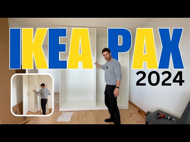 How to Assemble NEW IKEA PAX WARDROBE 2024 ( Part 1 ) COLUMNS CABINETS