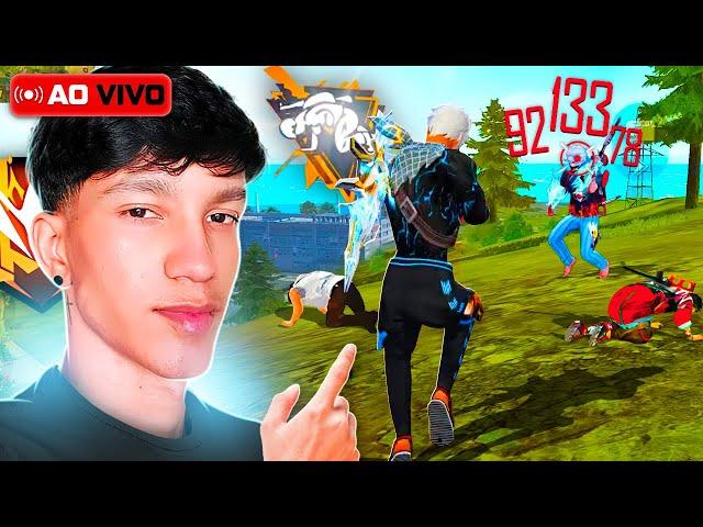  FREE FIRE - AO VIVO  JOGANDO COM O CHAT - TOP 1 ABATES??  CS RANQUEADO  #15k