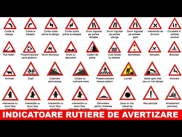 INDICATOARE RUTIERE DE AVERTIZARE EXPLICATE la Scoala de Soferi