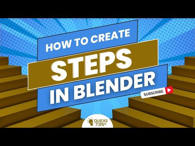 How to create steps with the Bevel Tool in Blender | Tutorial ️