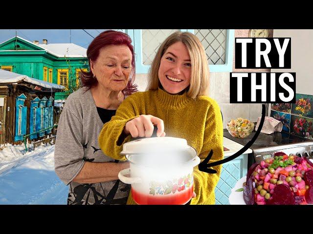 Cooking traditional food with a Russian Babushka (Family Life in Russia)