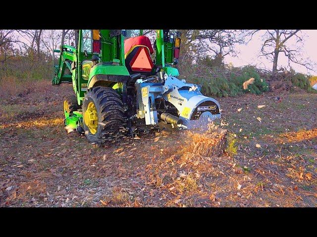 Testing A New Stump Grinder for Compact Tractors