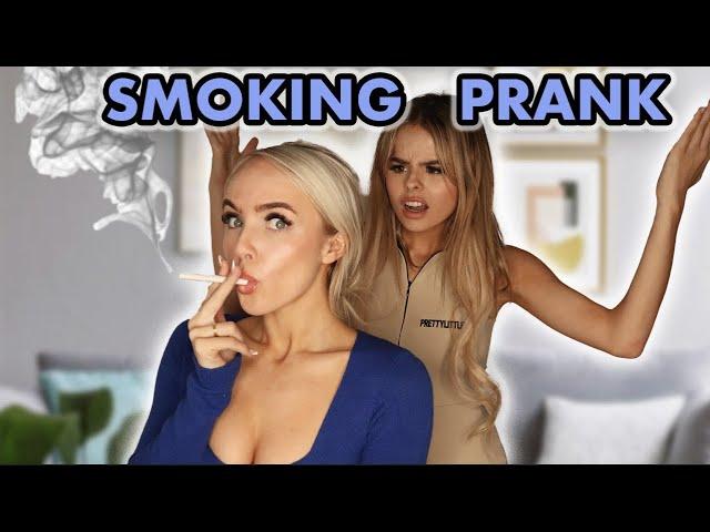 SMOKING PRANK ON MY SISTER... *heated argument*