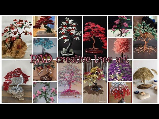 RAD creative art | wonderful metal tree | wire beaded tree sculptures | handmade wire tree |