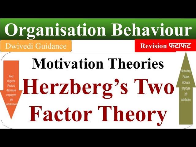 herzberg two factor theory of motivation, herzberg theory of motivation, organisational behaviour ob