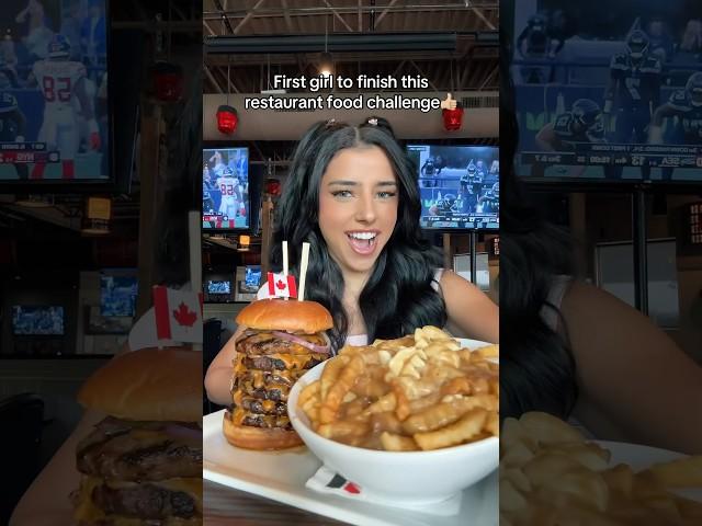 First girl to finish this restaurant food challenge #shorts #food #eating