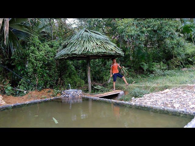 Orphan boy: Complete a lovely bamboo hut for the aquarium - Independent life. (episode 120)