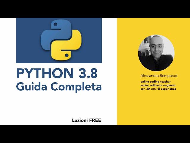 Corso online di Python di Alessandro Bemporad. Lezioni FREE in italiano.