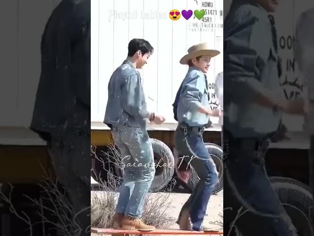 Taekook being playful with eo[memories of 2021]