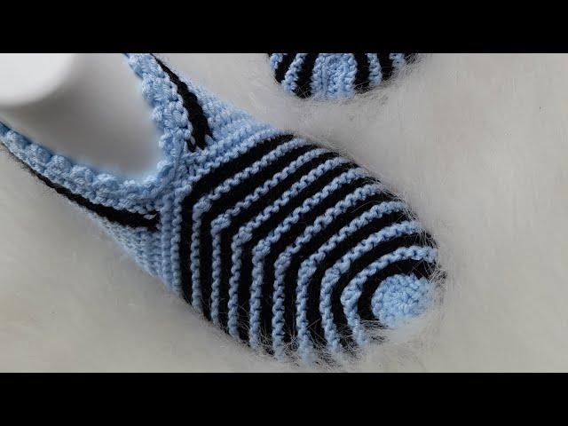 СУПЕР ПРОСТО,НО ТАК КРАСИВО Вязаные следки на двух спицах/Knitted footprints on two knitting needles