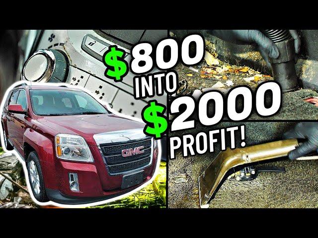 Flipping This $800 GMC Terrain For Profit $$$ Side Hustle! Disgusting Car Detailing Restoration