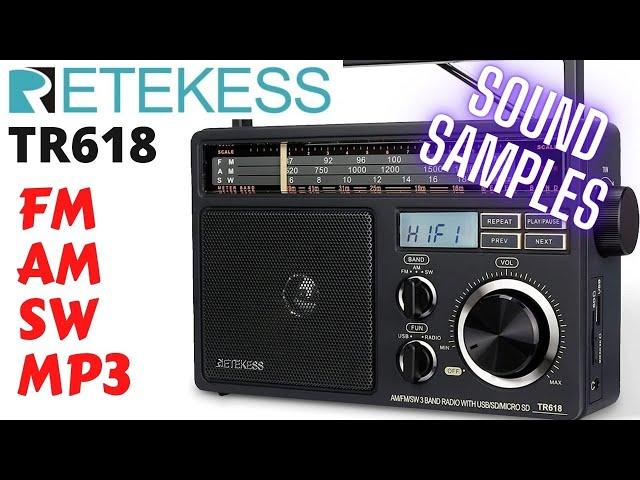 Retekess TR618 Portable FM AM SW MP3 Radio. Review + Sound test