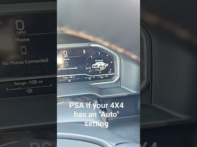 PSA: 4X4 truck setting from Jones GMC