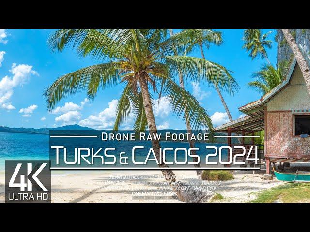 【4K】 Drone RAW Footage  This is TURKS AND CAICOS 2024  Grand Turk PLS & MoreUltraHD Stock Video