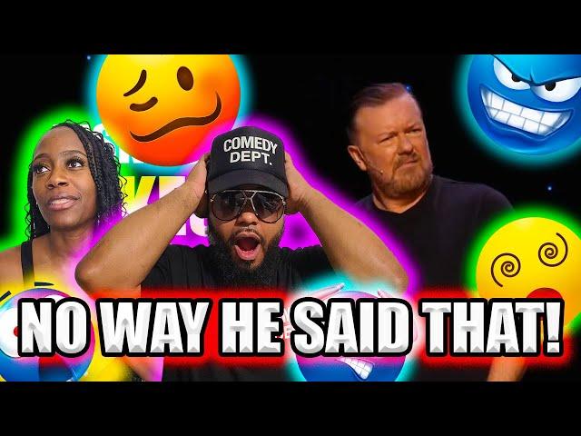 Ricky Gervais- Politically Incorrect Jokes- WOW RICKY LOL-BLACK COUPLE REACTS