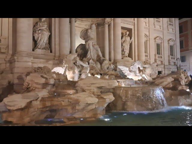 Trevi Fountain at Night 2024 || Fontana di Trevi Roma Italia