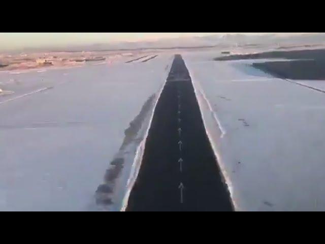 TIME LAPSE landing over the SNOW - Madrid Barajas (Filomena Storm)