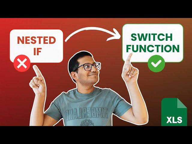  Stop Using NESTED IF Formulas in Excel, Use SWITCH Function Instead