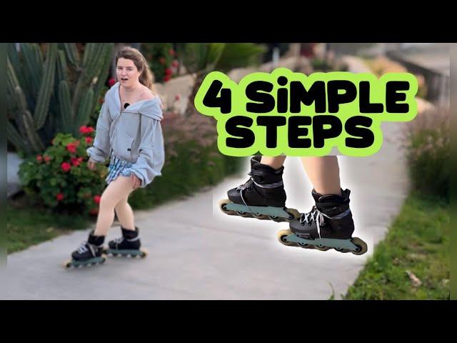 How to PARALLEL TURN on Inline Skates!  4 steps