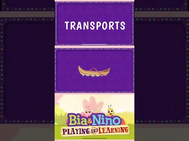 Bia&Nino Playing and Learning | Transports #learning #learnenglish