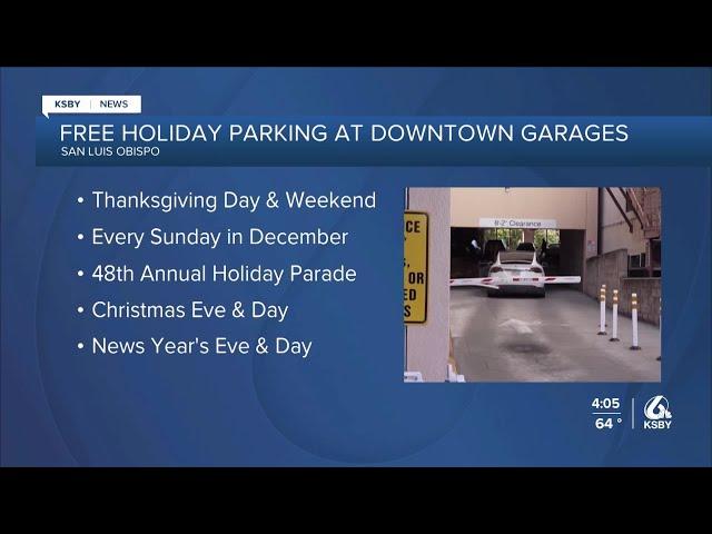 Downtown SLO commemorates holiday season with free parking on these days