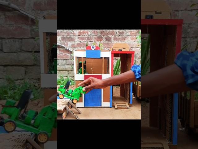 Diy Mini DJ loading truck at-home lift cardboard DJ soroom lightning #djtoy #shortfeed