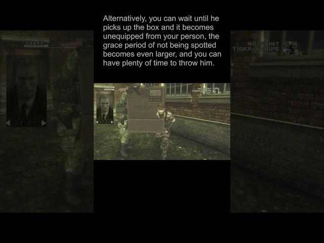 MGS3 Quick Tip 5 - Outside the Box Thinking #mgs #metalgearsolid