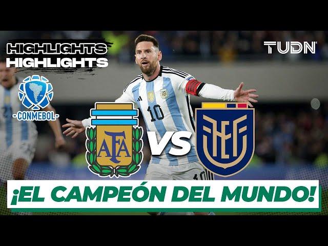 ¡Con GOLAZO de Messi! | HIGHLIGHTS - Argentina vs Ecuador | CONMEBOL-Eliminatoria 2023 | TUDN