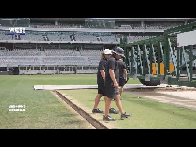 Installing Drop-In Pitches in Perth Cricket  Stadium | Australia vs Pakistan | Behind the Scenes