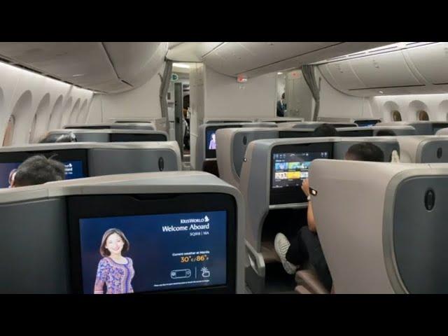Singapore Airlines Boeing 787 Business Class Review: Singapore to Manila