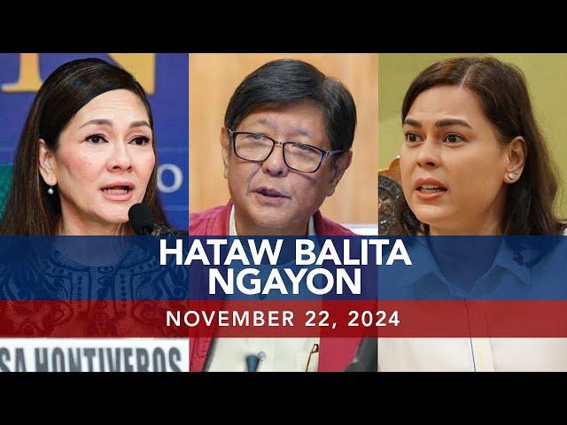 UNTV: Hataw Balita Ngayon |  November 22, 2024