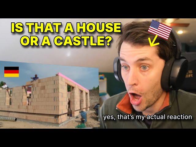 American reacts to how GERMAN HOUSES are made! (WOW)