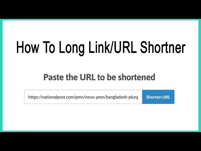 How To Long Link/URL Shortener Free Online | WR Tech BD