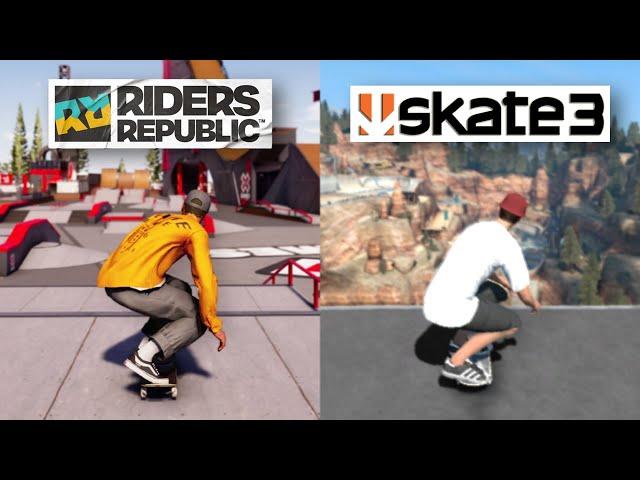 Skate 3 VS Riders Republic (Skateboard Gameplay Comparison)