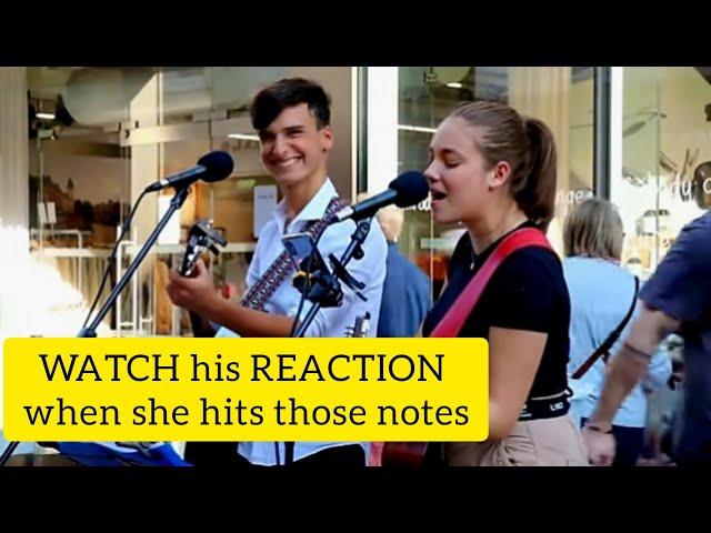 WATCH his REACTION when she hits the HIGH notes | Unchained Melody - Elvis | Allie Sherlock cover