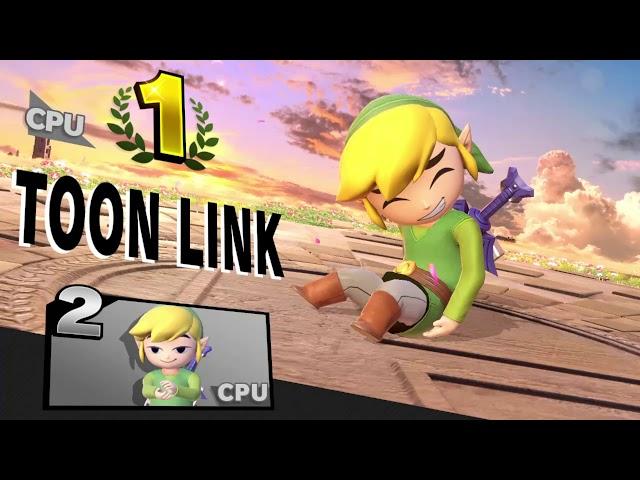 all toon link victory poses