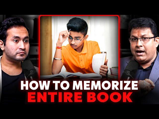 How to MEMORIZE an Entire BOOK with Page Numbers | Memory Man of India