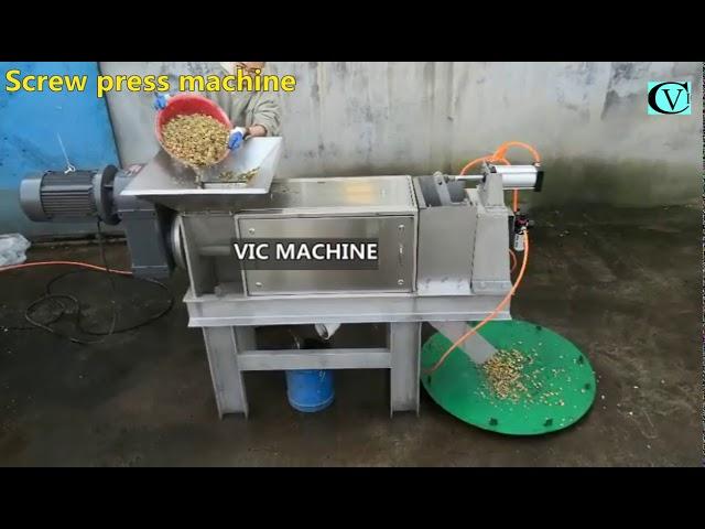 Olive Screw press machine with separator from Henan Vic Machine