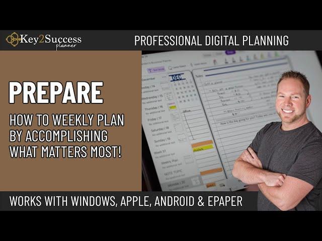 How To Weekly Plan with Digital Planner | Key2Success Training Series